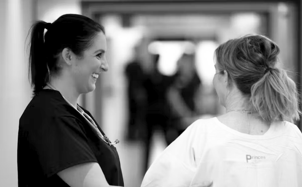 Nurse talking to a patient