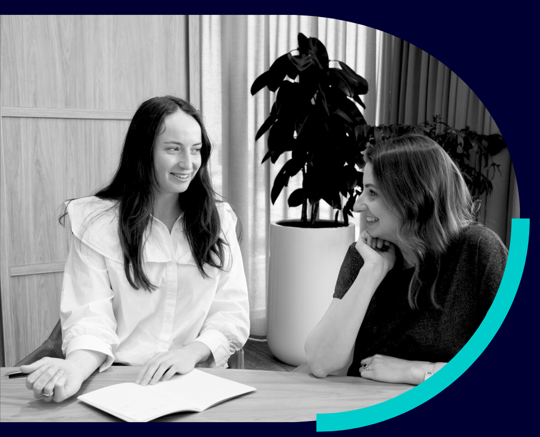 Team members giving and receiving feedback