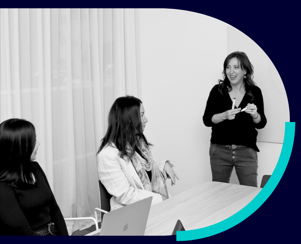 Vikki running a training workshop