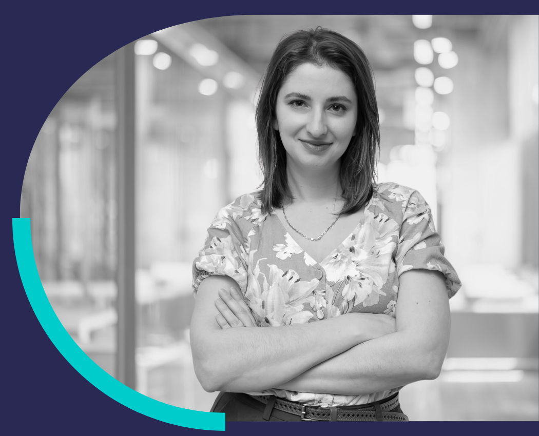 Veronica Rustica headshot in black and white